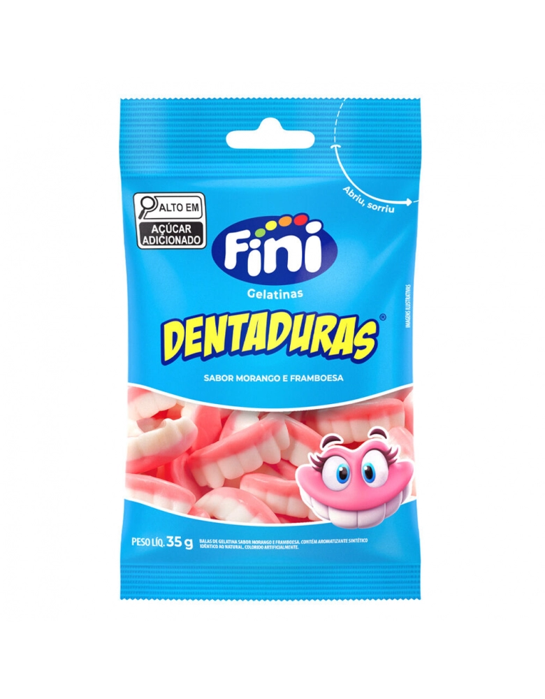 Bala De Gelatina Fini Dentaduras 10 Unidades De 35g