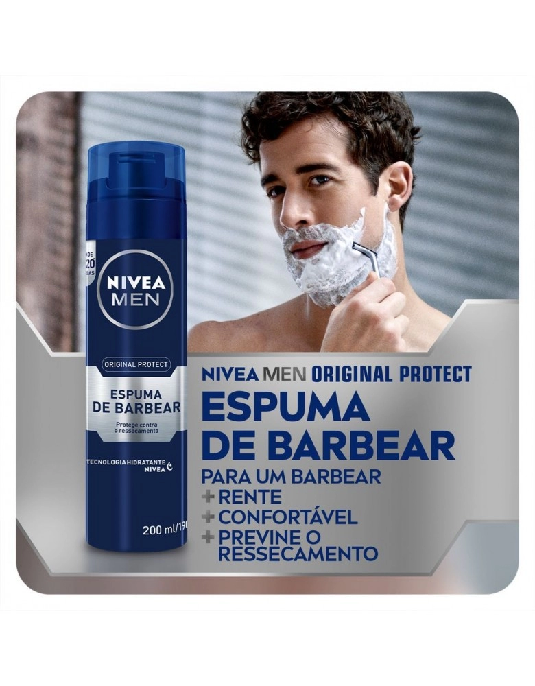 Nivea Men Espuma De Barbear Original Protect 200ml