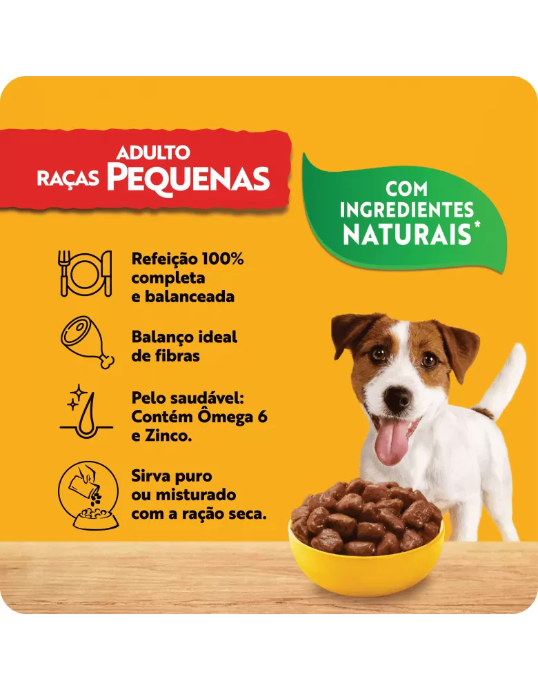 Pedigree Sach Adulto Ra As Pequenas Sabor Carne Ao Molho G