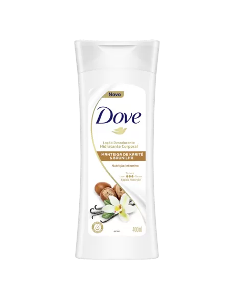 Dove Loção Hidratante Corporal Nutrição Intensiva Manteiga de Karité e Baunilha 400ml