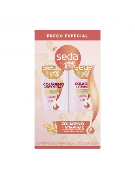 Seda By Niina Secrets Shampoo + Condicionador Colágeno e Vitamina C 325ml