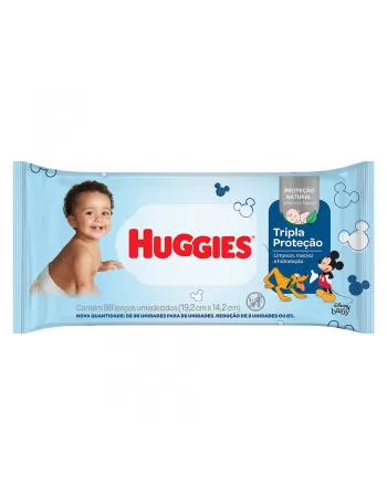 Kim Huggies Tripla Proteção Toalha Umedecida 88 unidades