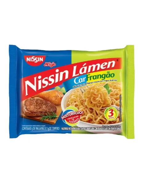 NISSIN MISTURIOJO CARNE C/FRANGO ASSADO C/TOQUE DE LIMÃO 85G (50)