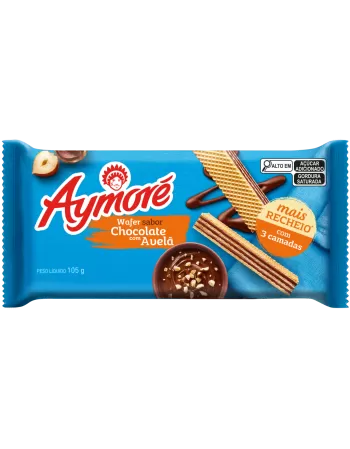 Aymoré Waffer Chocolate com Avelã 105g