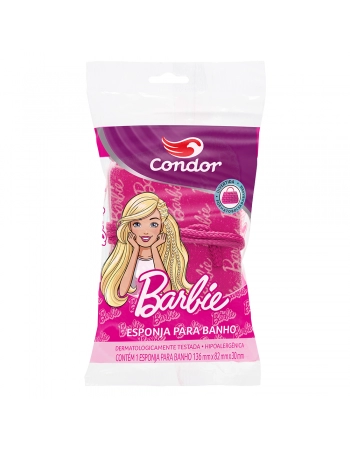 Esponja Barbie para banho Condor