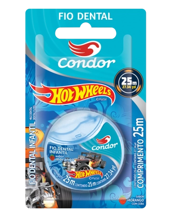 Fio Dental Condor Hot Wheels Morango 25m