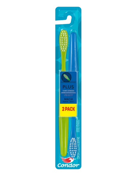 Escova Dental Condor Plus Macia Promocional 2PACK