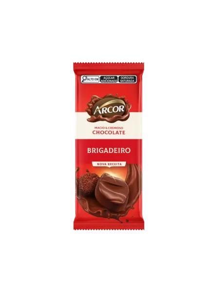 Arcor Tablete Brigadeiro 80g Display com 12 unidades