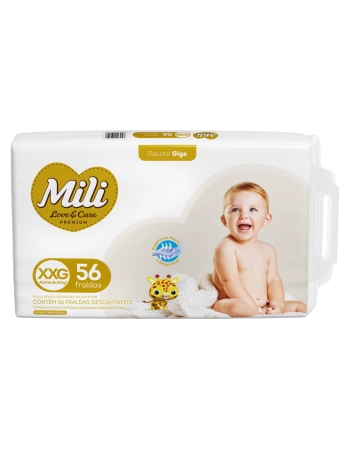 Mili Fralda Love & Care Premium Giga XXG 56 Unidades