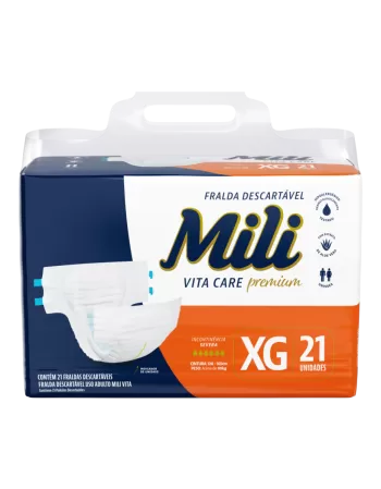 Fralda Descartável Mili Vita Care Mega XG 21 Unidades