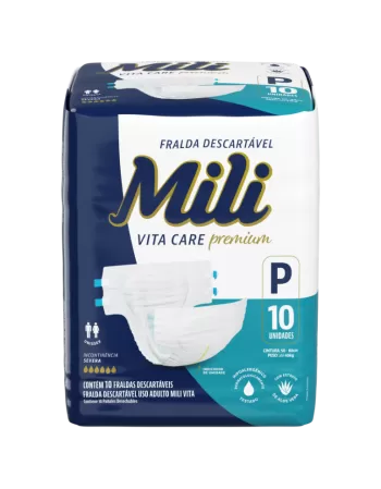 Fralda Descartável Mili Vita Care P 10 Unidades