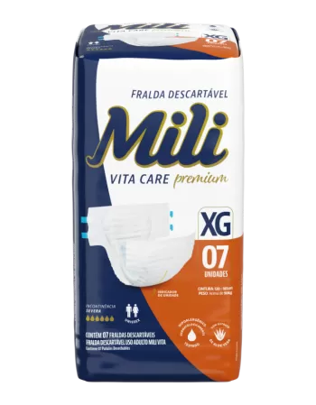 Fralda Descartável Mili Vita Care XG 7 Unidades