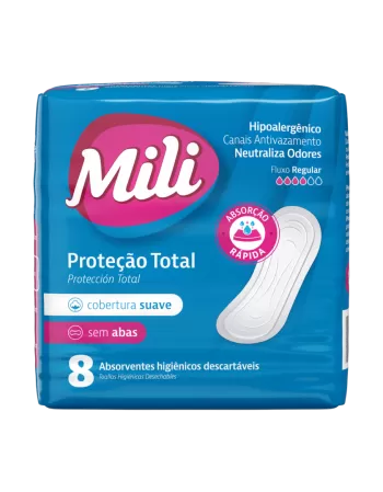 Absorvente MIli Suave Sem Abas 8UN