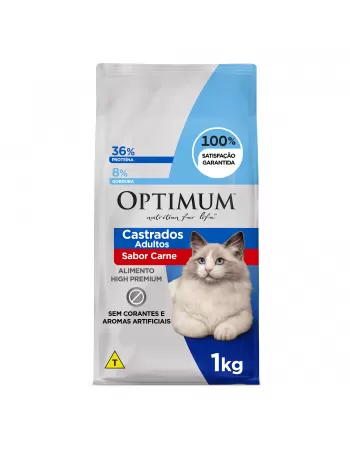 Optimum Gatos Castrados Adulto Carne 1kg