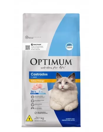 OPTIMUM DRY CAT AD CASTRADO FRANGO 01KG (10)