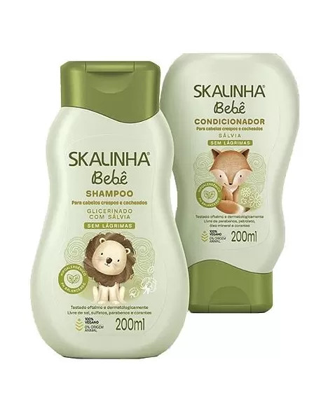 Skalinha Bebê Shampoo + Condicionador Salvia 200ml