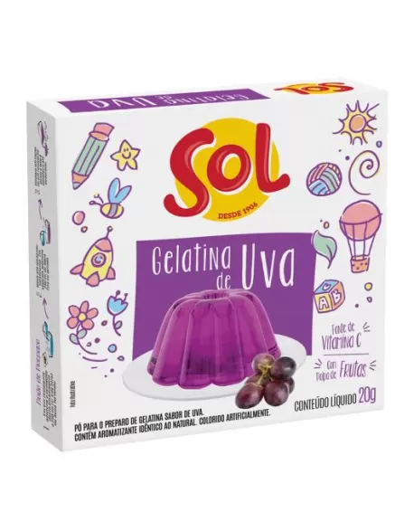 Sol Gelatina Uva Caixa 20g