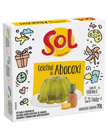 Sol Gelatina Abacaxi Caixa 20g