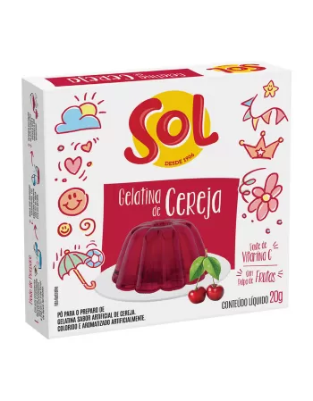 Sol Gelatina Cereja Caixa 20g