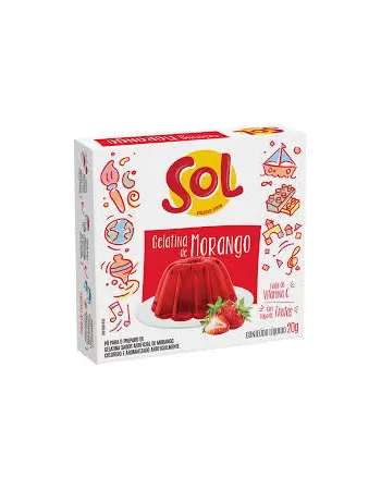 Sol Gelatina Morango Caixa 20g