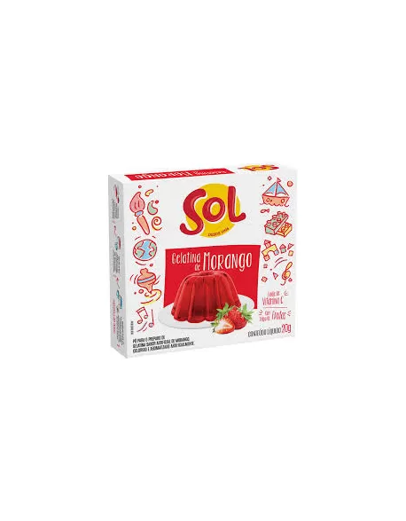 Sol Gelatina Morango Caixa 20g