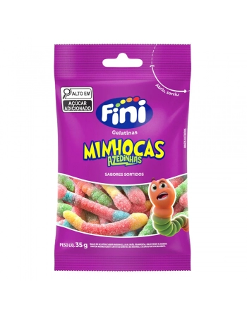 Fini Minhocas Cítricas Display com 10 Unidades de 35g