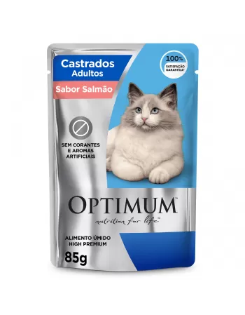 OPTIMUM SACHE CAT AD CASTRADO SALMAO 85G (40)