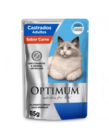 OPTIMUM SACHE CAT AD CASTRADO CARNE 85G (40)