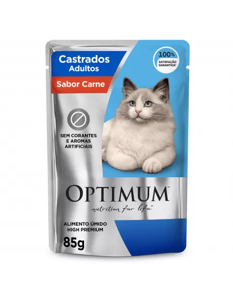 OPTIMUM SACHE CAT AD CASTRADO CARNE 85G (40)