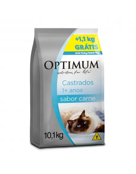 OPTIMUM DRY CAT AD CASTRADO CARNE L10,1 P9K BONUS BAG