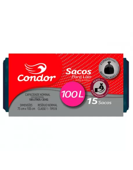 CONDOR (1463) SACO LIXO 100L ROLO ECONOMICO (12)