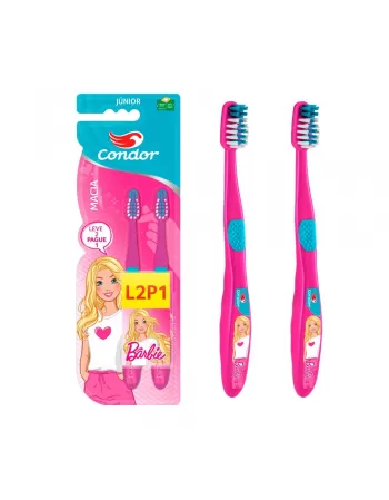 Escova Dental Condor Barbie Macia Leve 2 Pague 1