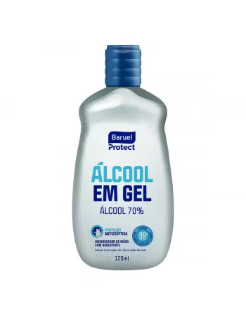 ALCOOL EM GEL ANTISSEPTICO 70 PROTECT BARUEL 120ML