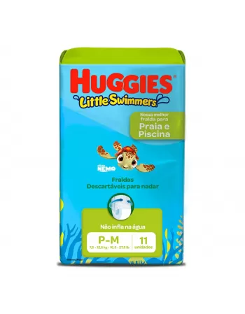 Fralda Huggies Little Swimmers Tamanho P/M 8UND