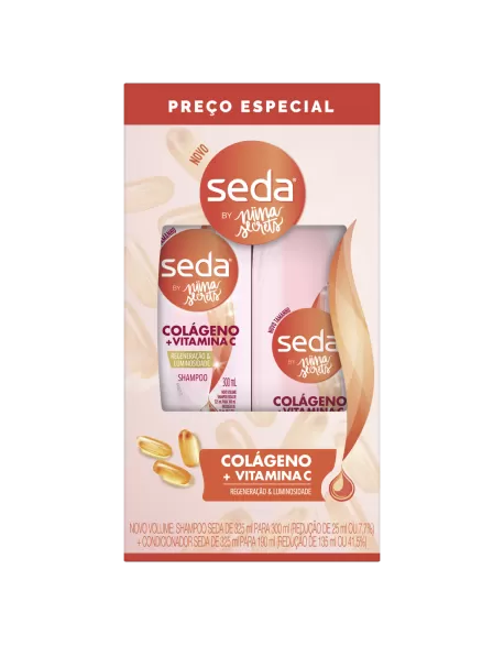 UNI SEDA SH+COND REGENERAÇAO & LUMINOSIDADE BY NINA SECRETS + VIT C 300/190ML (15)