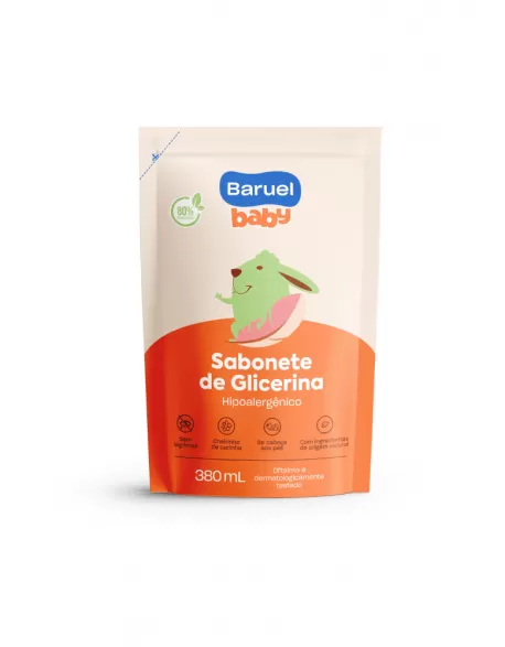 BARUEL BABY SABONETE LIQ C/ GLICERINA REFIL 380ML (12)