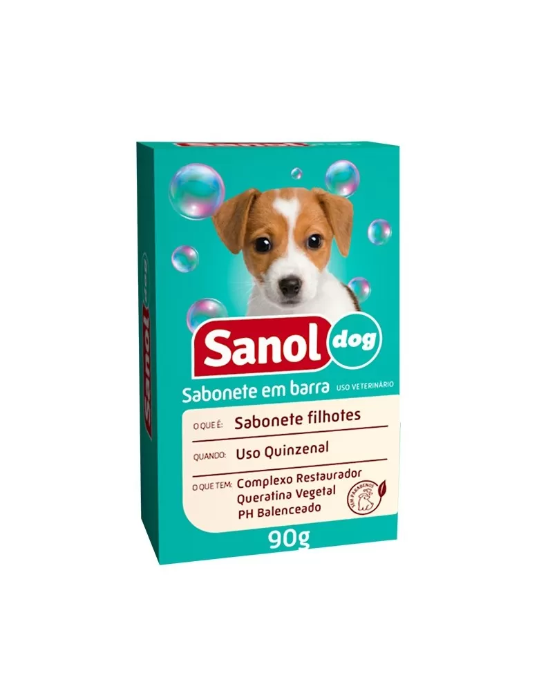 Sabonete para filhotes Sanol Dog 90g
