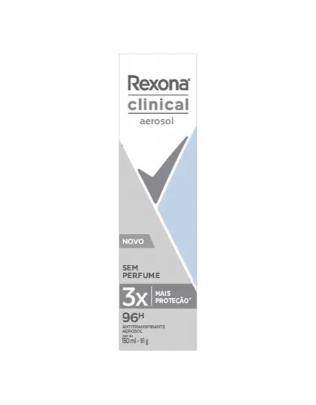 Rexona Aerosol Clinical Sem Perfume 150ml