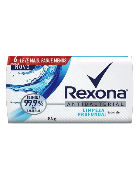 Rexona Sabonete Barra Antibacteriano Limpeza Profunda 84g