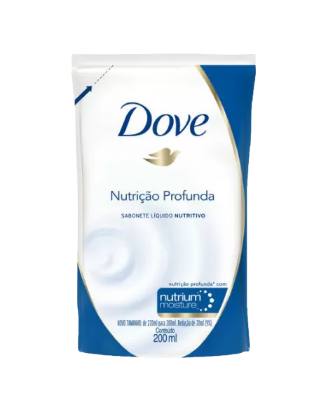 Dove Sabonete Líquido Nutrição Profunda Refil 200ml