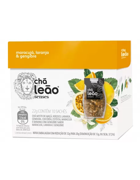 Ch Le o Senses Maracuj Laranja e Gengibre 10 Sach s de 2 2g