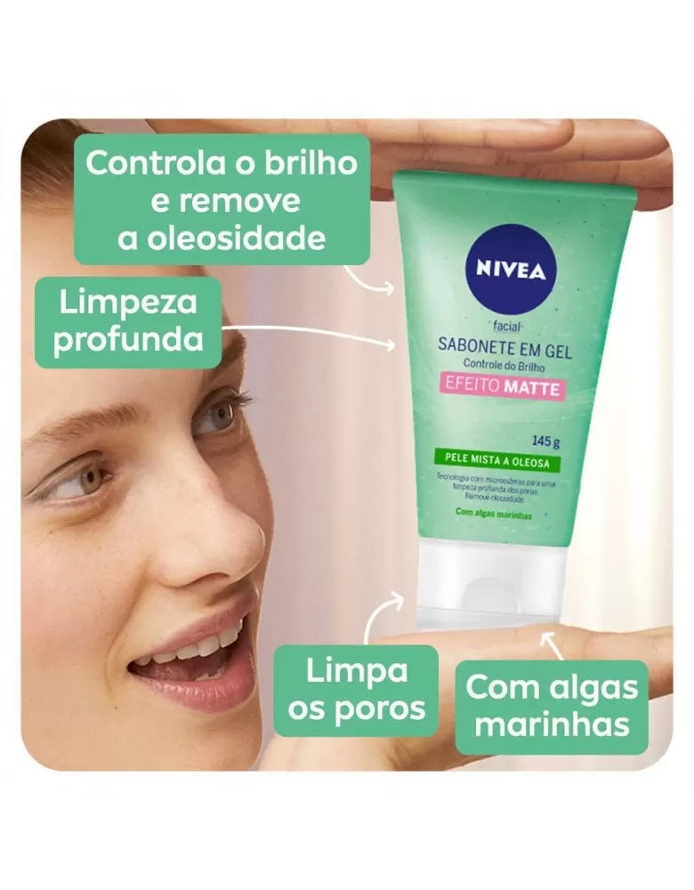 Nivea Sabonete Em Gel Facial Controle Do Brilho Ml