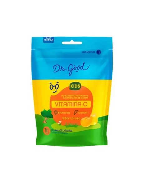 Dr.Good Vitamina C Kids Suplemento Pastilha Laranja 25 Gomas